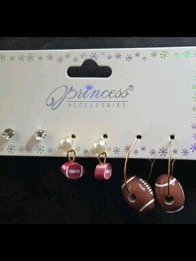 Princess Accessories Football Earring Set